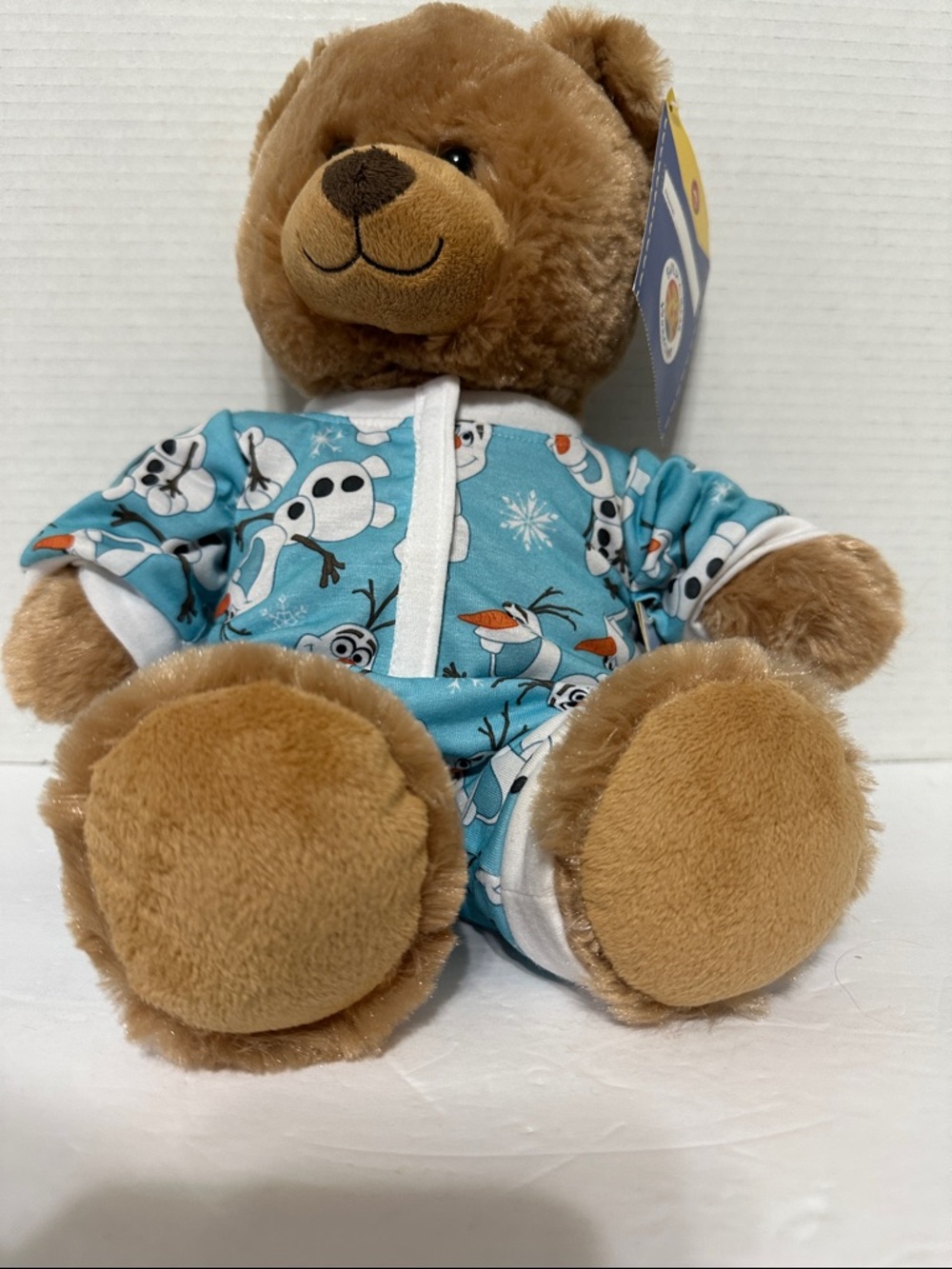 Build-A-Bear Lil Brown Sugar Cub in Blue Olaf Pajamas NWT